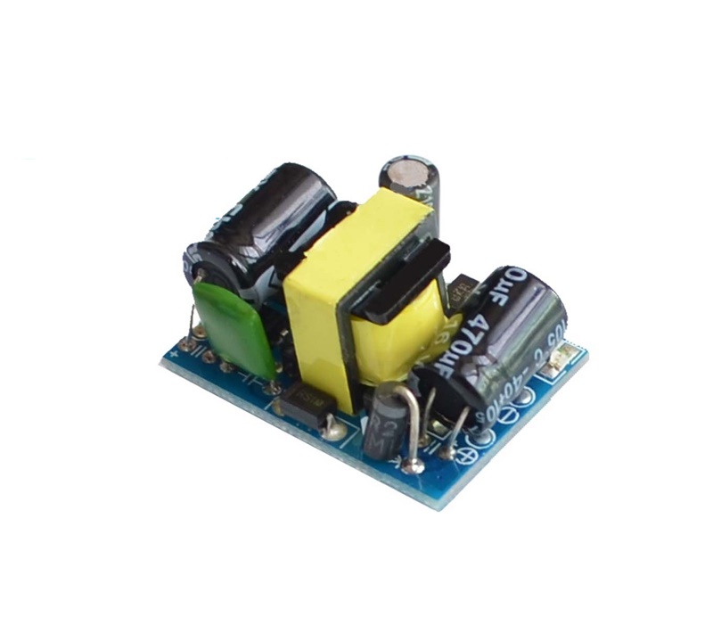 แหล่งจ่ายไฟ Switching Power Supply AC-DC Step-Down Module (220VAC to 5VDC 700mA 3.5W) - คละสี PCB และลายบนตัวเก็บประจุ