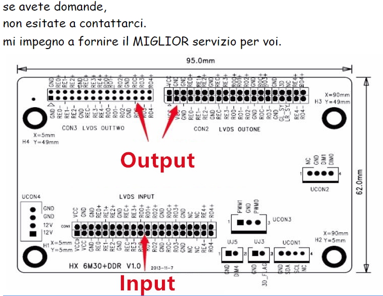 บอร์ดแปลงจอ 100Hz 120Hz LCD TV Conversion Board No 3D Function สำหรับแปลงจอ LG (ไฟขวา)