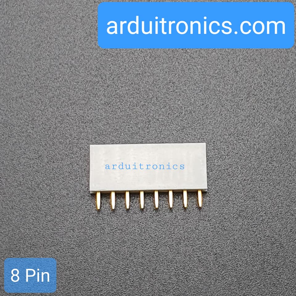 [White] 1x8 Pin Single Row Female Header 2.54mm Pitch Straight Pin Square (จำนวน 1 ชิ้น)