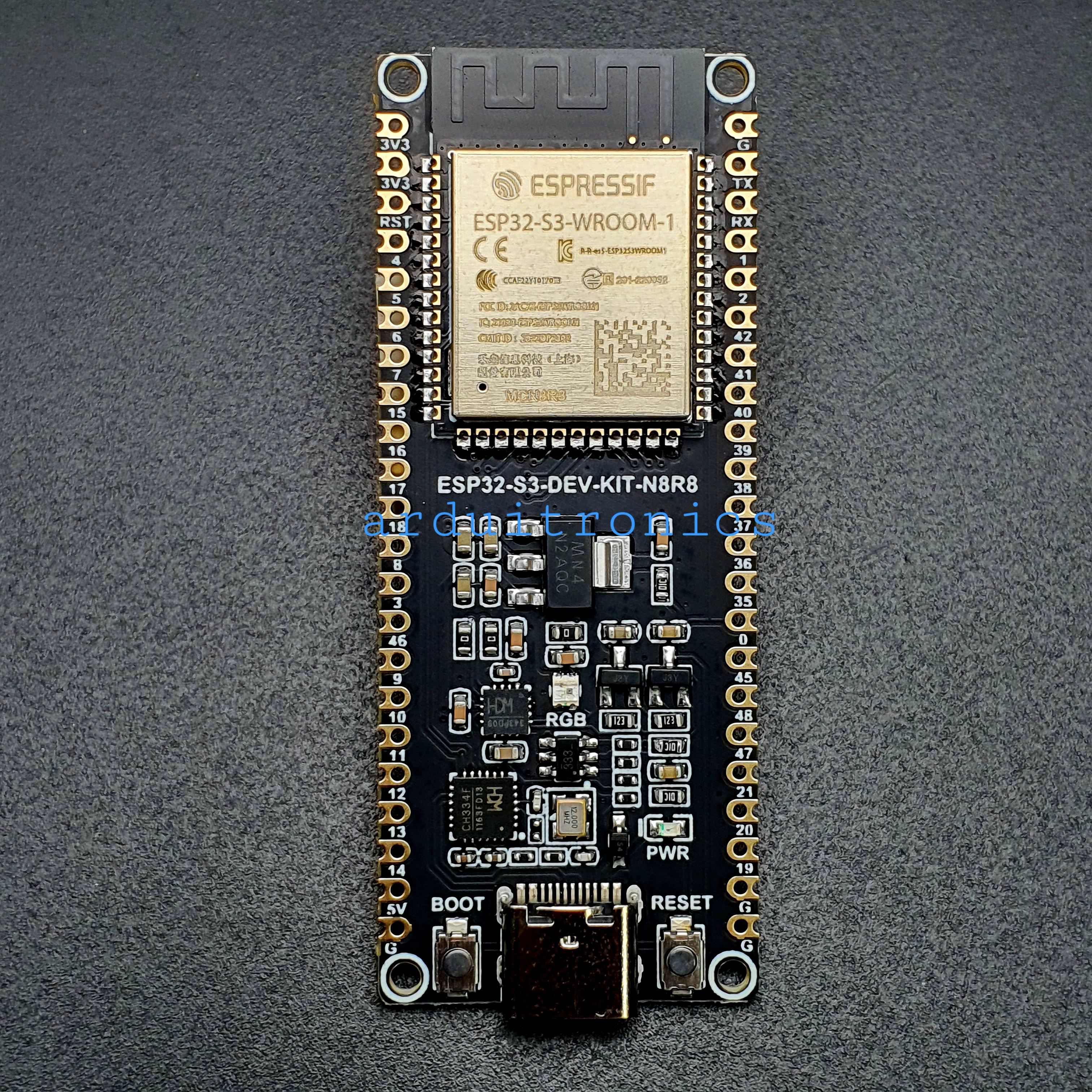 ESP32-S3 Microcontroller, 2.4GHz Wi-Fi Development Board, 240MHz Dual Core Processor, ESP32-S3-WROOM-1-N8R8 Module (แท้จาก Waveshare)