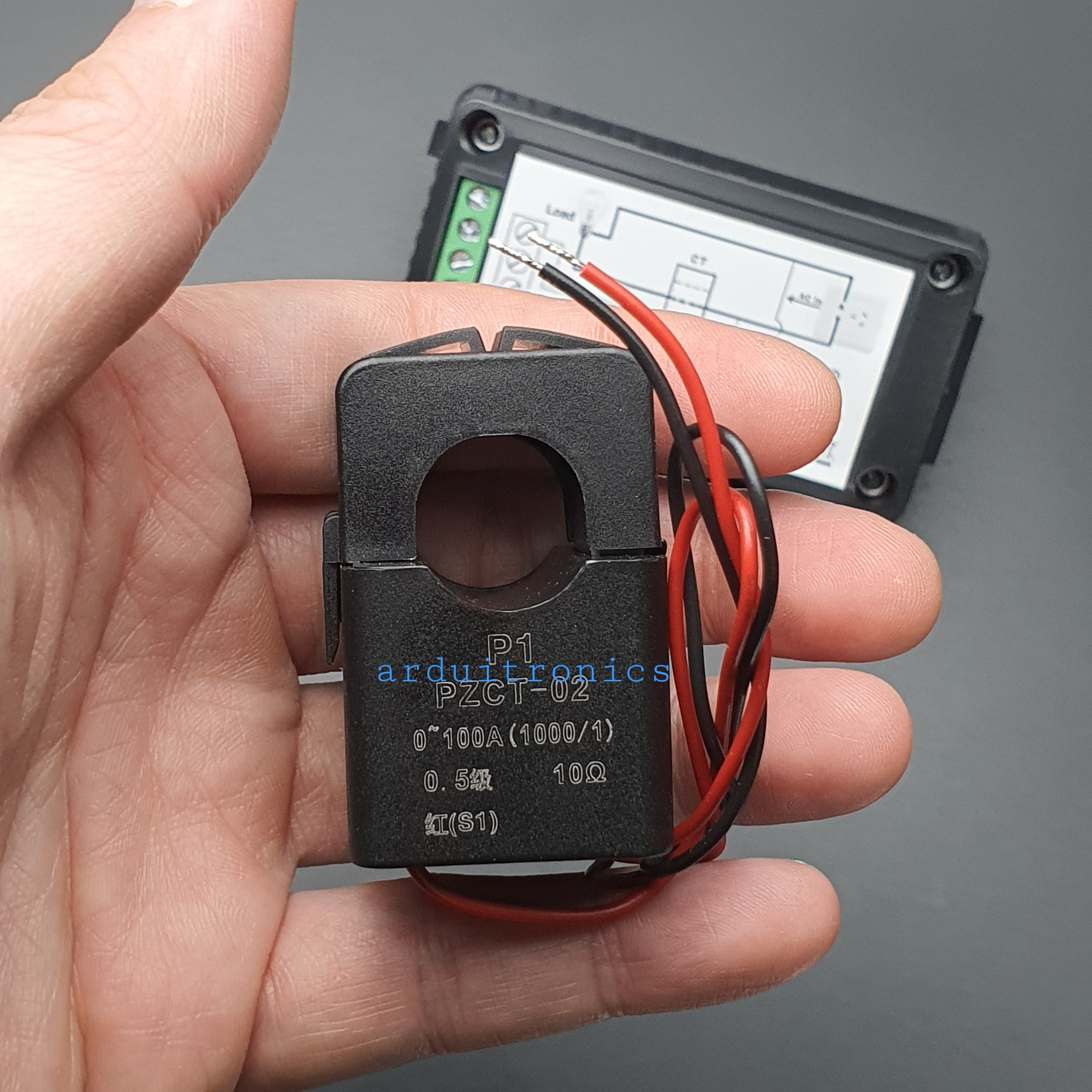 PZEM-022 100A AC Digital Power Meter มิเตอร์วัดการใช้พลังงาน + with open/close Current Transformer (CT)