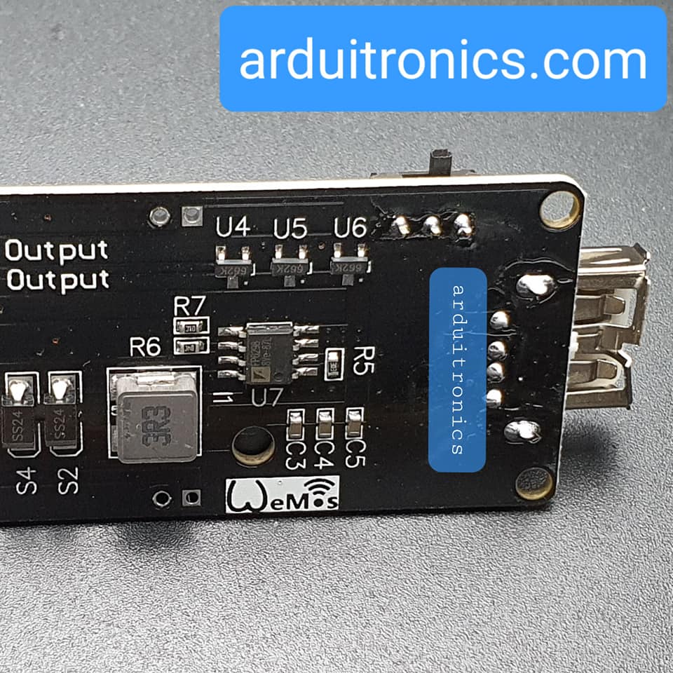 โมดูลชาร์จแบตเตอรี่ 18650 พร้อมช่องจ่ายไฟ USB Battery Shield V3 สำหรับ Raspberry Pi WEMOS Arduino ESP8266