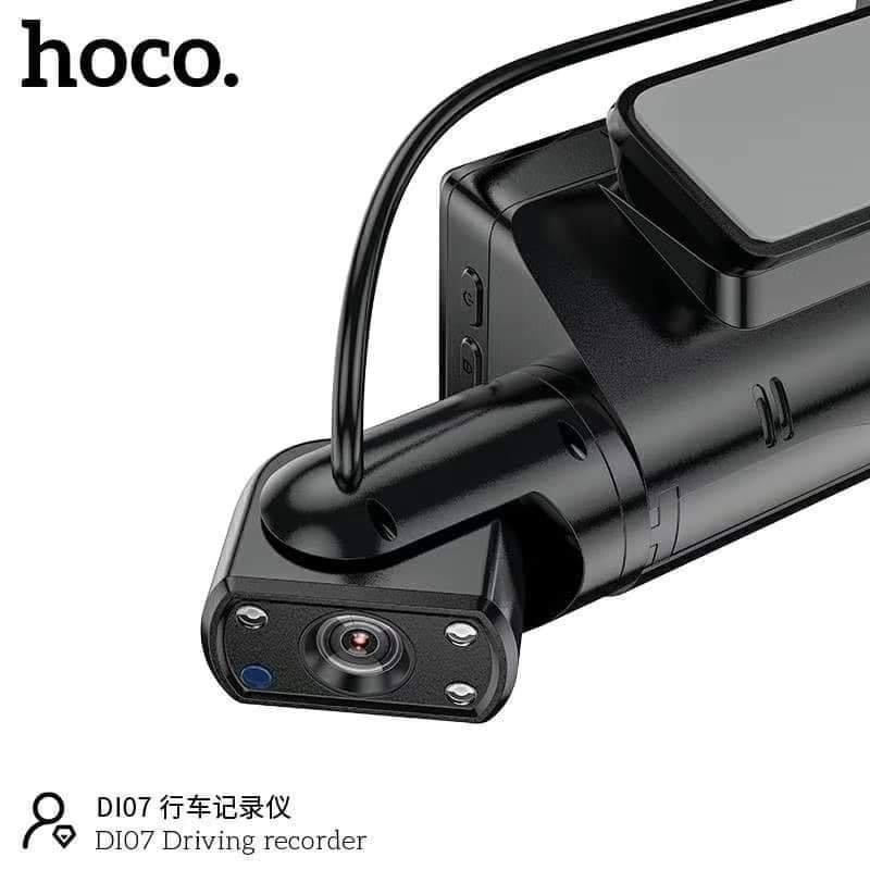 กล้องติดรถยนต์ Hoco Di07 Dual Camera Driving Recorder แบบ 2 กล้อง ด้านหน้ารถและห้องโดยสาร