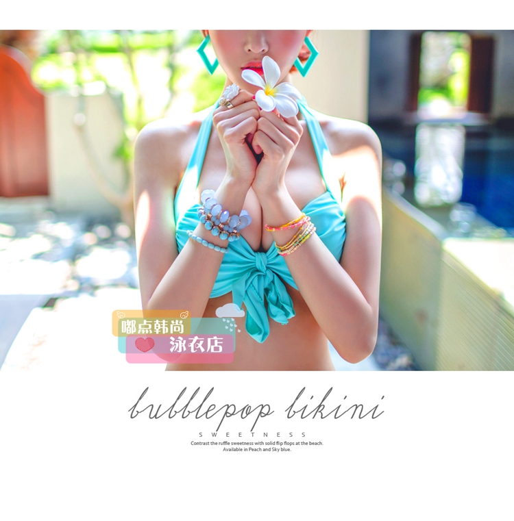 พรีออเดอร์บิกินี่ชุดว่ายน้ำทูพีช two pieces สีฟ้าสดใส เซ็กซี่ รับลมริมหาด สวยน่ารักเหมือนแบบค่ะ