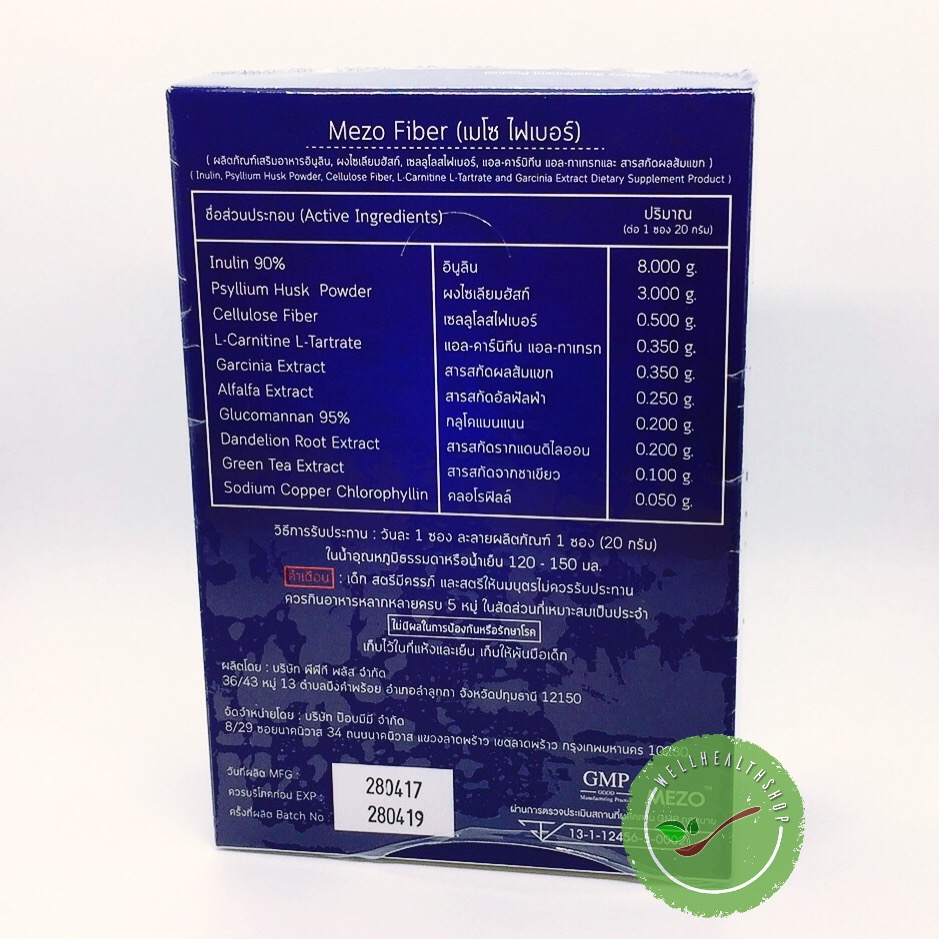 Mezo Fiber เมโซ่ ไฟเบอร์ ใยอาหารล้างพิษ ระเบิดพุง