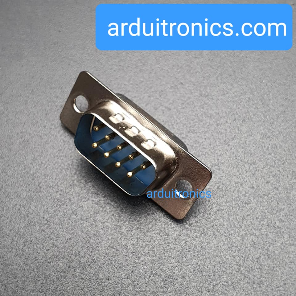 RS232 9 Pin Com Port DB9 Head Male พร้อมกรอบครอบหัว (ชุดหัวประกอบ DB9 ตัวผู้)