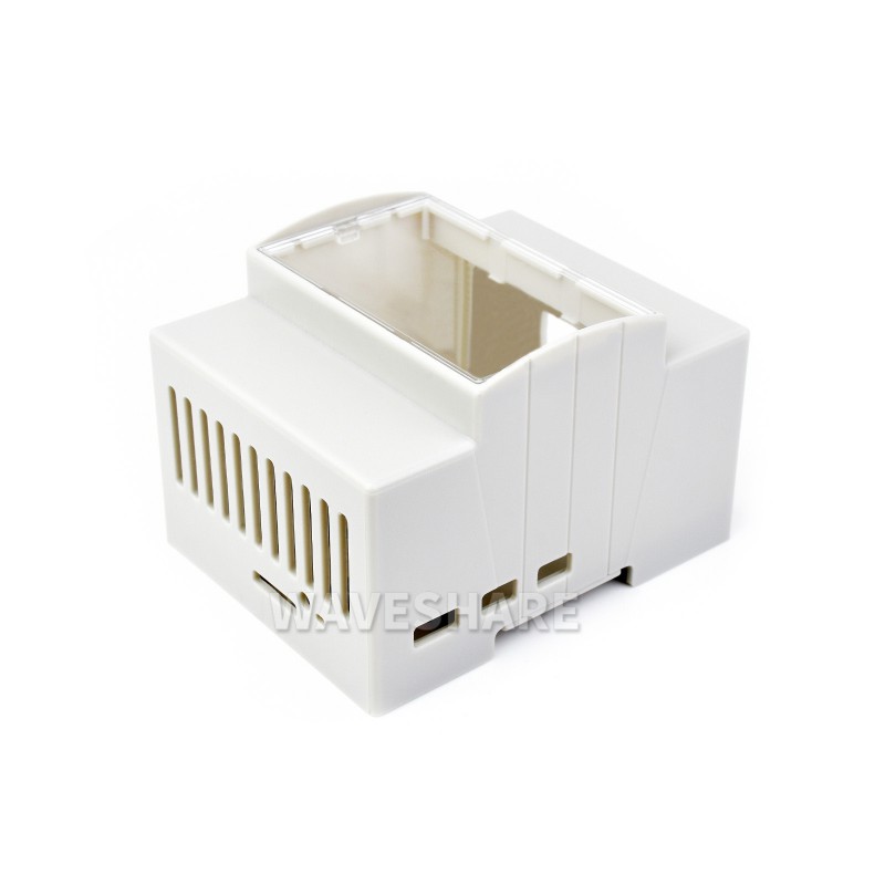 DIN Rail ABS Case for Raspberry Pi 5, Large Inner Space, Injection Moduling (แท้จาก Waveshare)