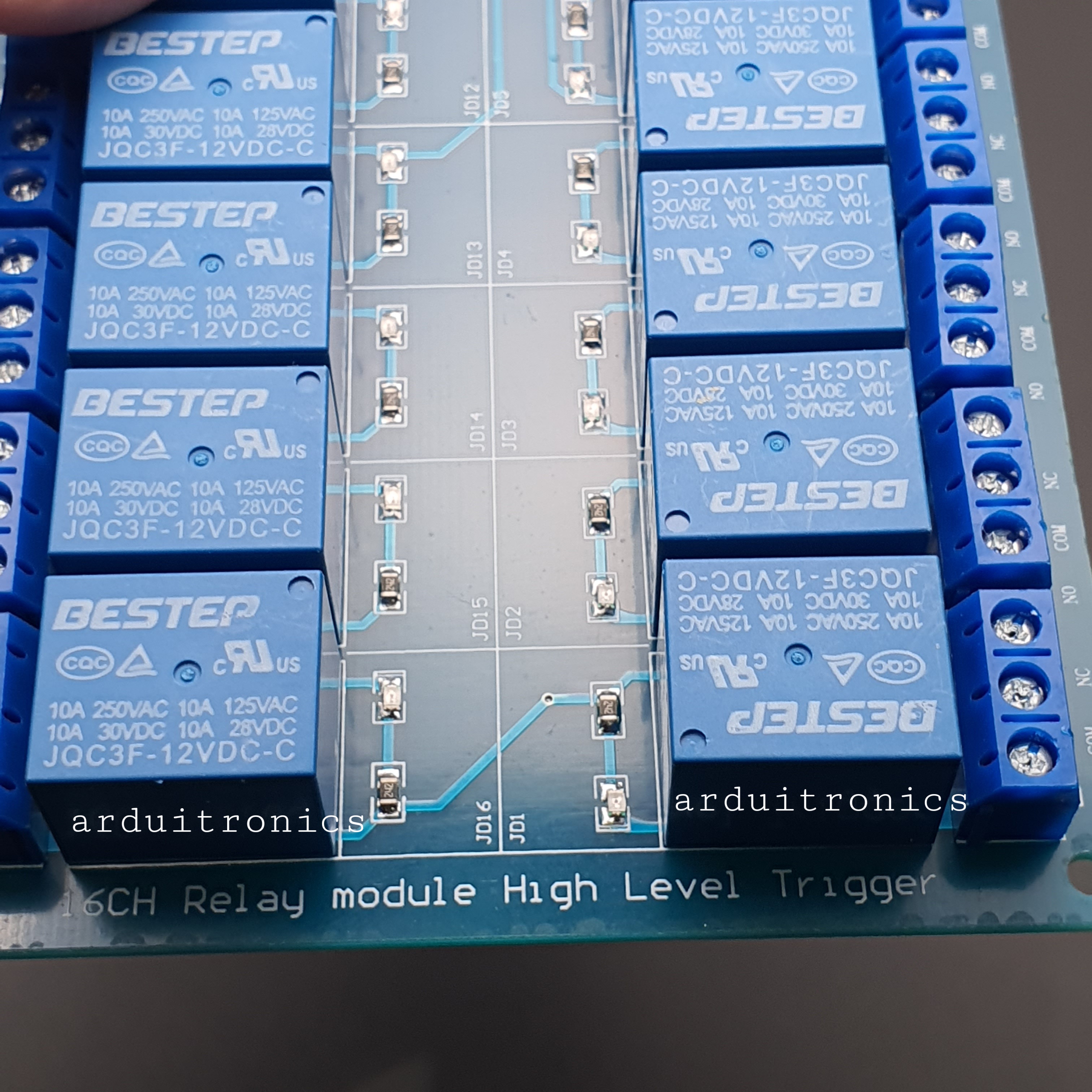 16 Channel Relay รีเลย์ 16 ช่อง (12V) High Level Trigger - หัวรีเลย์ยี่ห้อ BESTEP