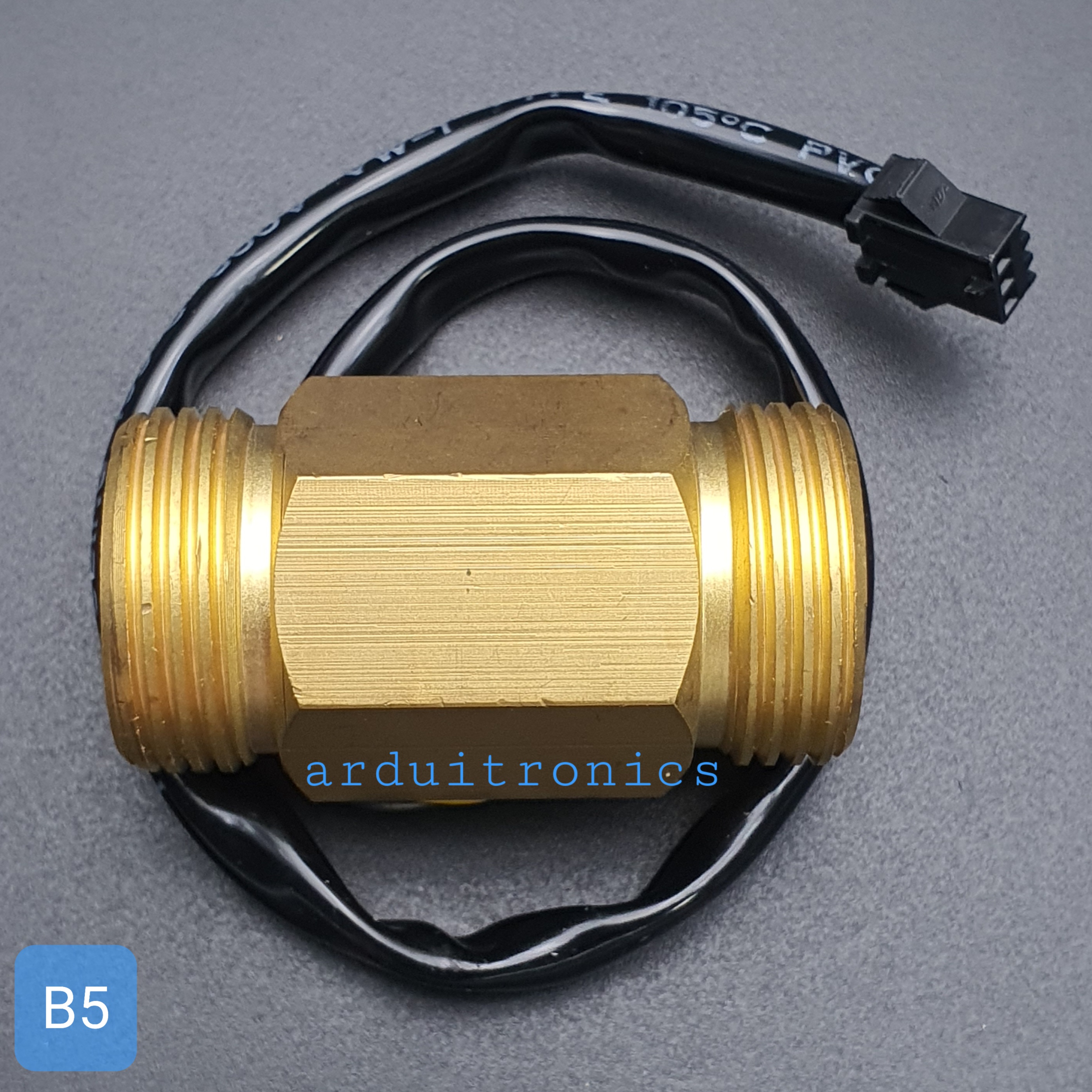 B5 เซ็นเซอร์วัดอัตราการไหลของน้ำ ทองแหลือง 3/4นิ้ว 6หุน Water Flow sensor 1-30L/min Size 50 mm