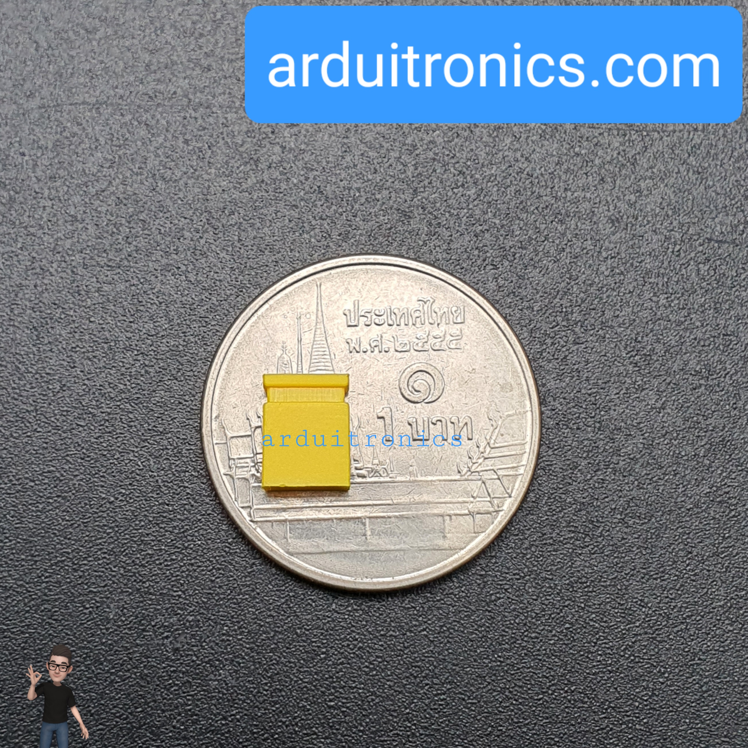 Pin Jumper - 2 Pin (ปลายปิด สีเหลือง)