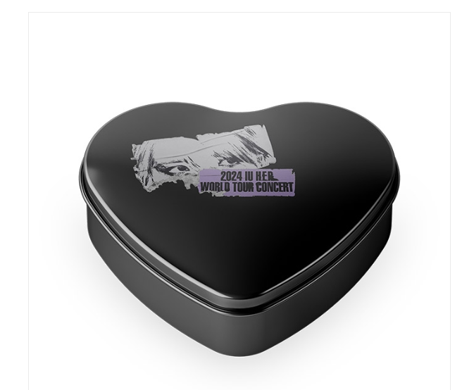 IU -2024 IU H.E.R. WORLD TOUR CONCERT IN SEOUL Official MD -Heart Tin case Sticker Set