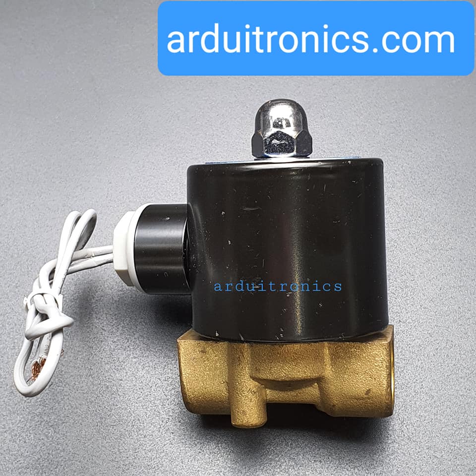 โซลินอยวาล์ว ทองเหลือง (Solenoid Valve Normally Closed) 3 หุน (3/8") 24V - ยี่ห้อ Senya 2W-040-10