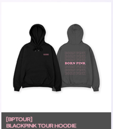 BLACKPINK - ของสะสมงานคอน BLACKPINK WORLD TOUR [BORN PINK] SEOUL - Hoodie - ส่ง เครืองบิน