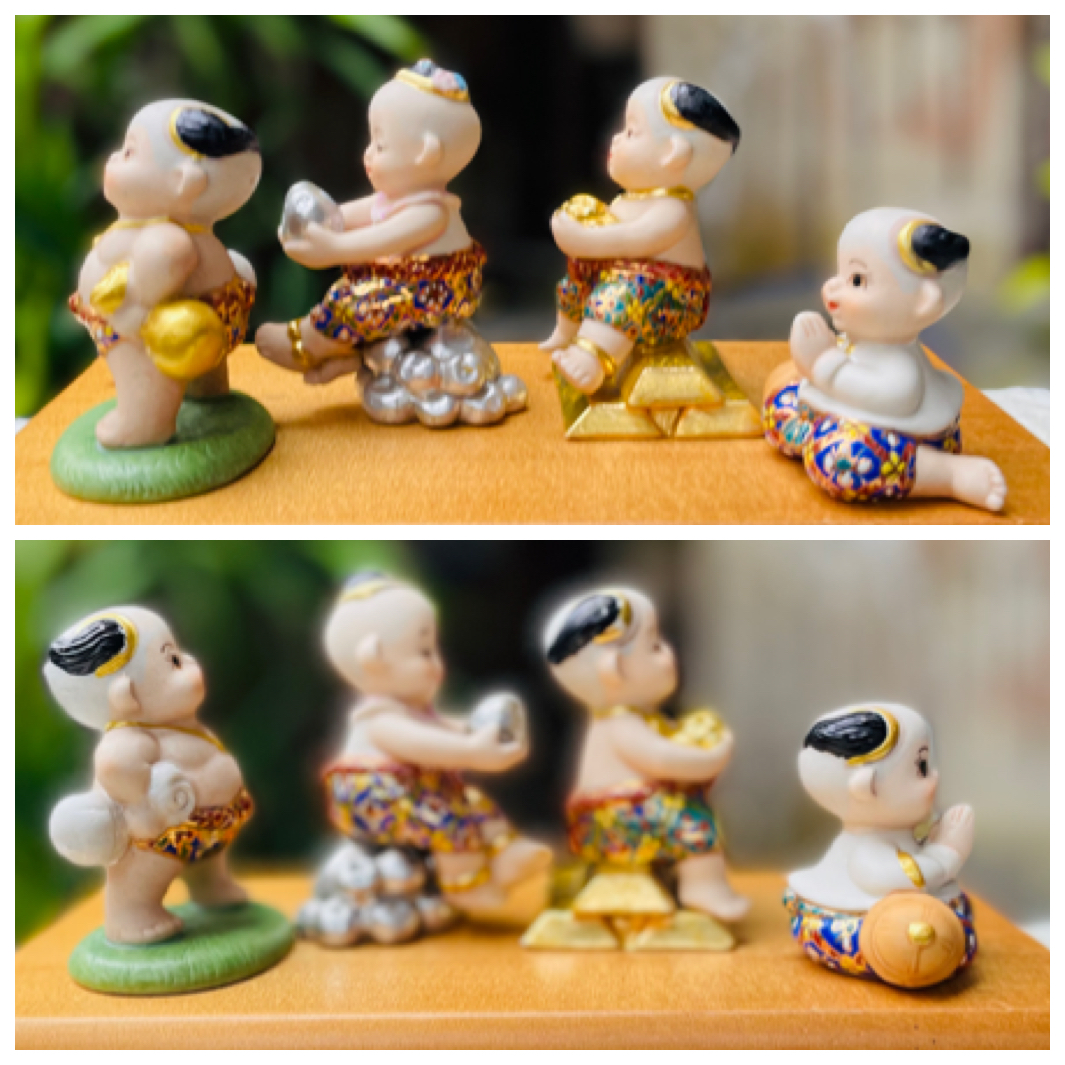 ชุด 4 ชิ้น ตุ๊กตาชาววัง ตุ๊กตาเด็กไทยโบราณ - สิรินไทย Royal Figurine ceramic doll By SIRINTHAI CERAMICS Made In Thailand