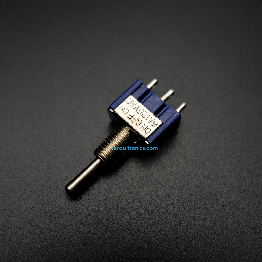 MTS-103 Toggle Switch 3-Pin แบบ On-Off-On (สวิตช์เปิด/ปิด 3 ขา 6A 125V)