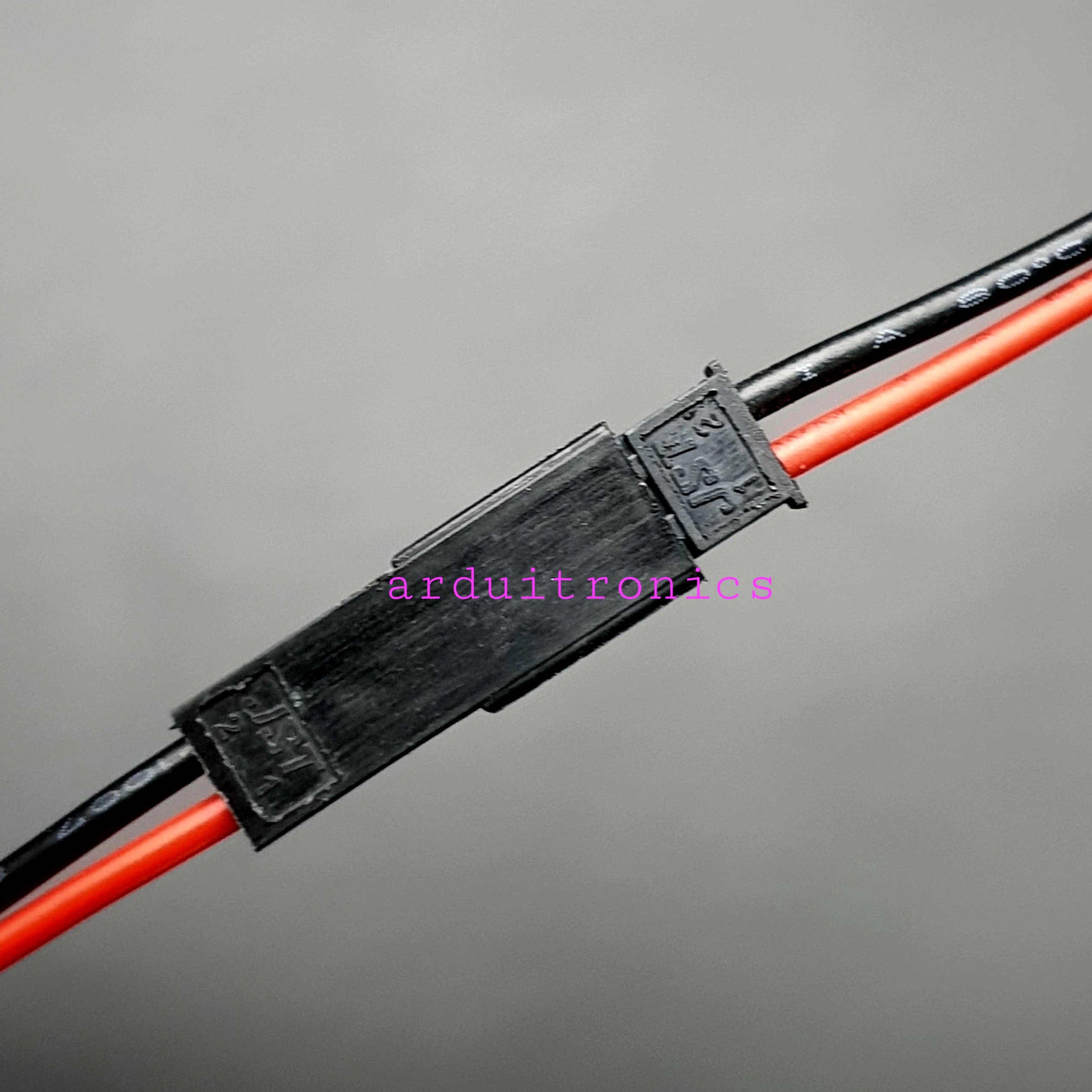 JST Connector 2Pin Plug Male สายต่อ JST ตัวผู้ พร้อมสายไฟยาว 10cm - Black