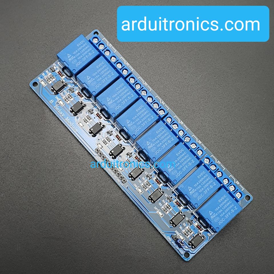 8 Channel Relay 5V 10A (Optocoupler) รีเลย์ 8 ช่อง