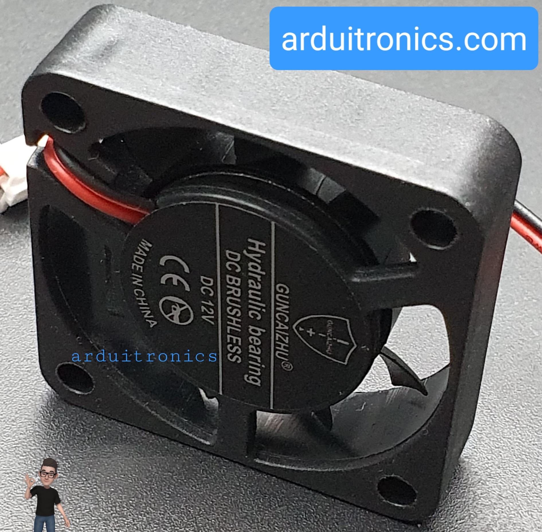 Cooling Fan พัดลมระบายความร้อน 12V ขนาด 4x4cm สายไฟ 2 เส้น