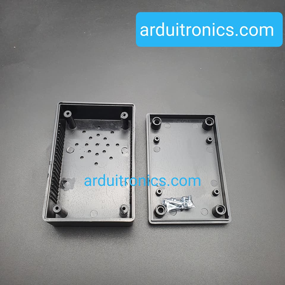 กล่องพลาสติกอเนกประสงค์ สีดำ ขนาด 70 x 105 x 39mm