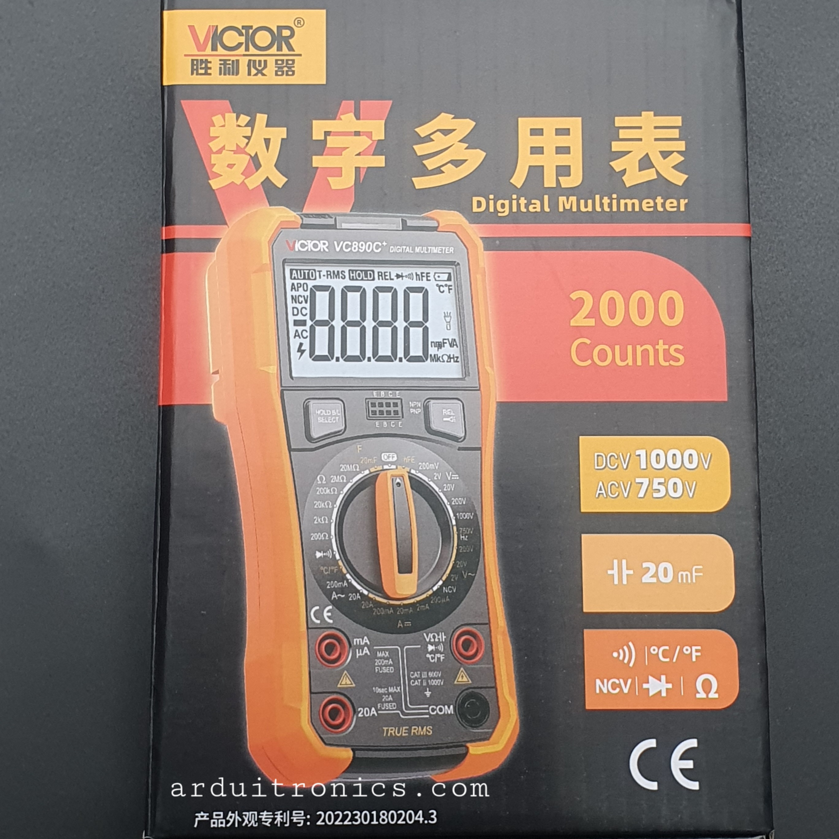 Digital Multimeter True RMS (Victor VC890C+)