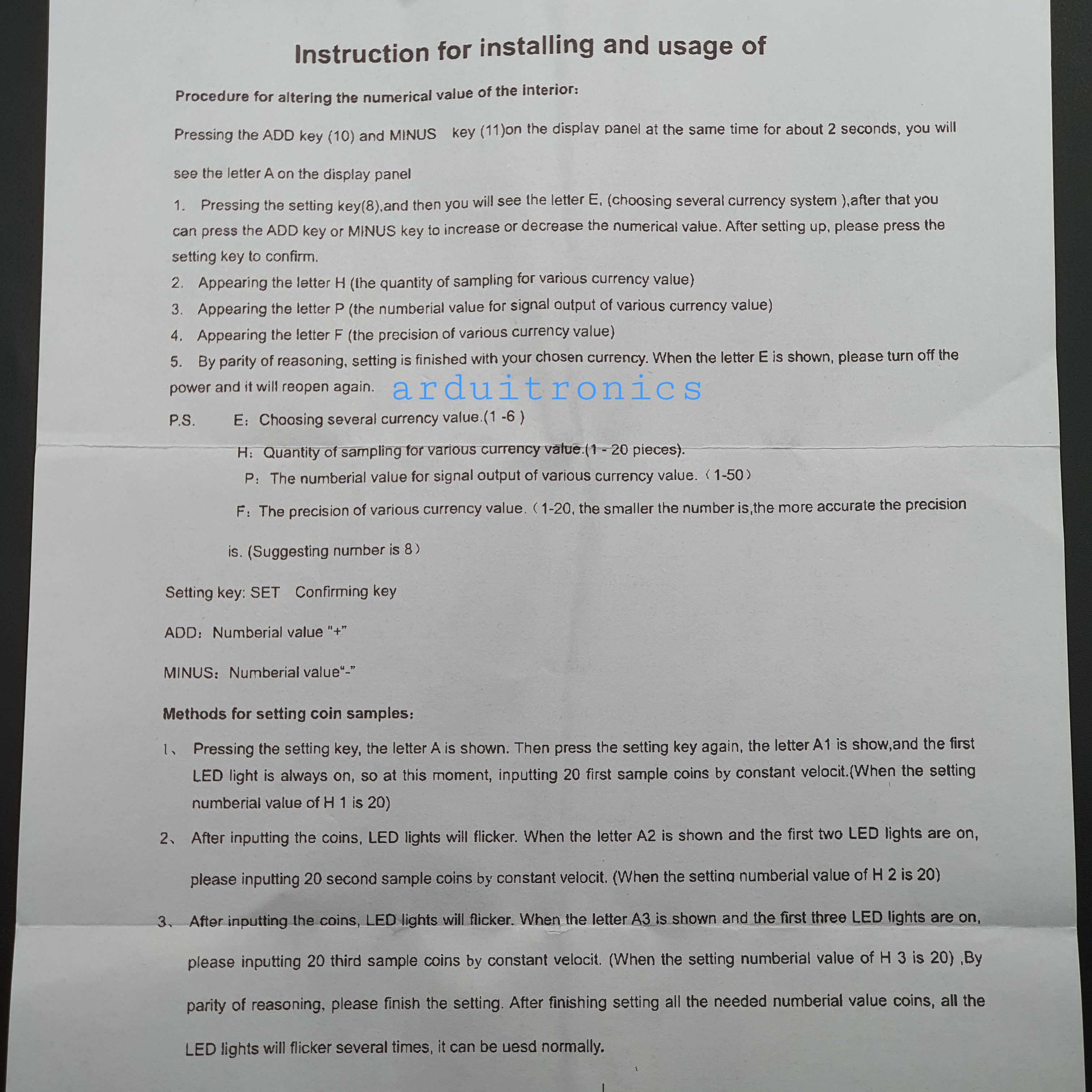 Coin Machine / Coin Validator เครื่องหยอดเหรียญ Support Thai Baht