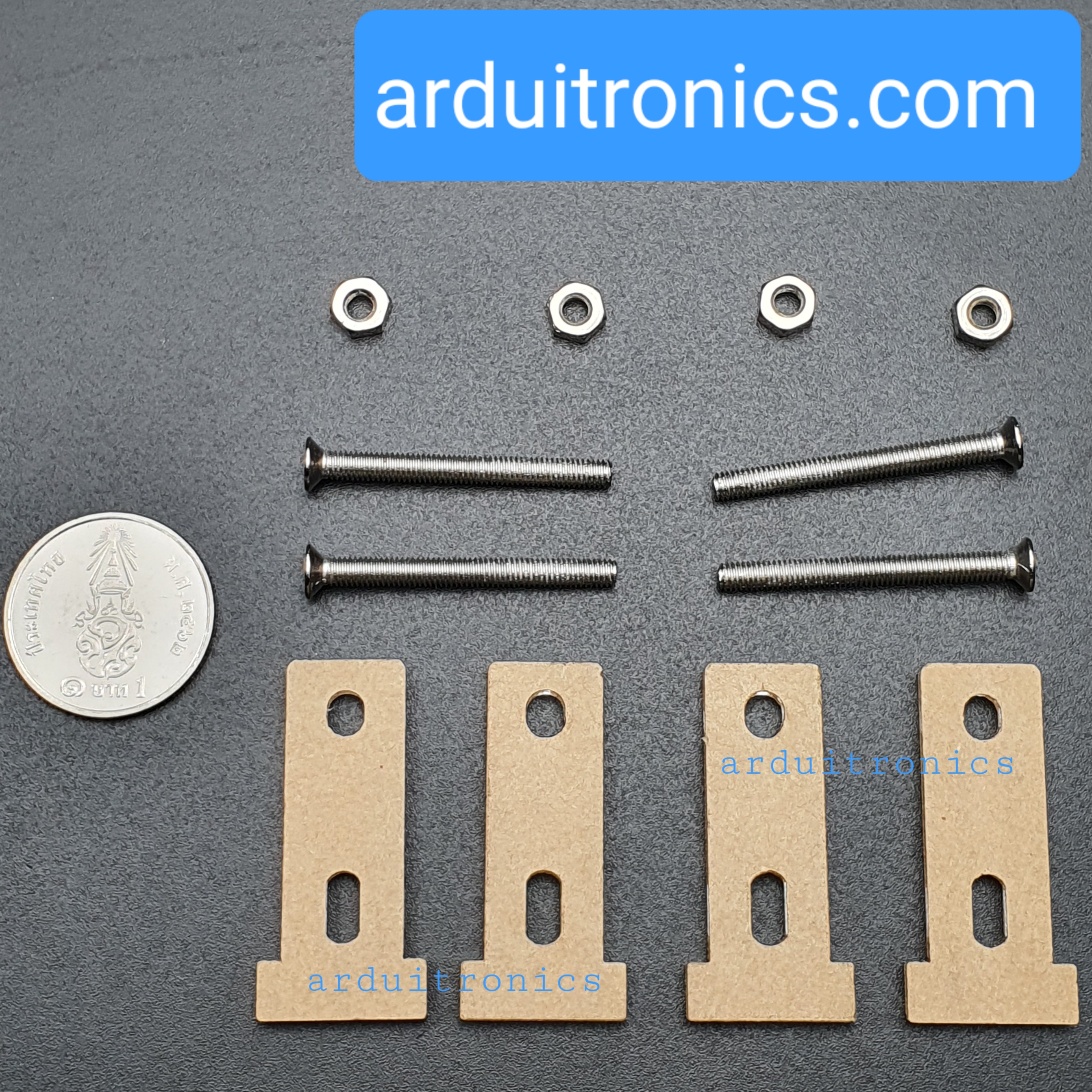 Gear Motor Fix Bracket T-head อะคริลิคยึดมอเตอร์ สำหรับ Smart Car พร้อมน็อต