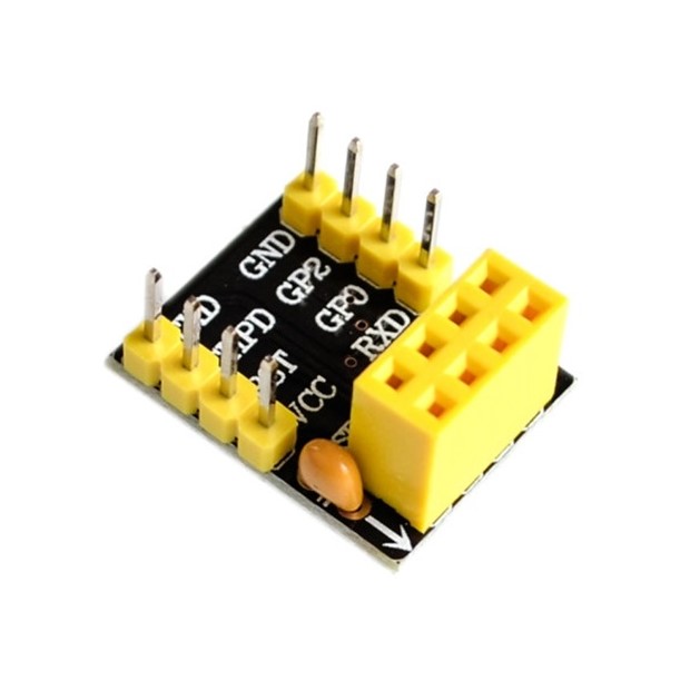 ESP8266 ESP-01 ESP-01S Adapter Breakout อะแดปเตอร์แปลงขา ESP8266 รุ่น ESP-01 พร้อมสกรีนตำแหน่งขา สำหรับทดลอง