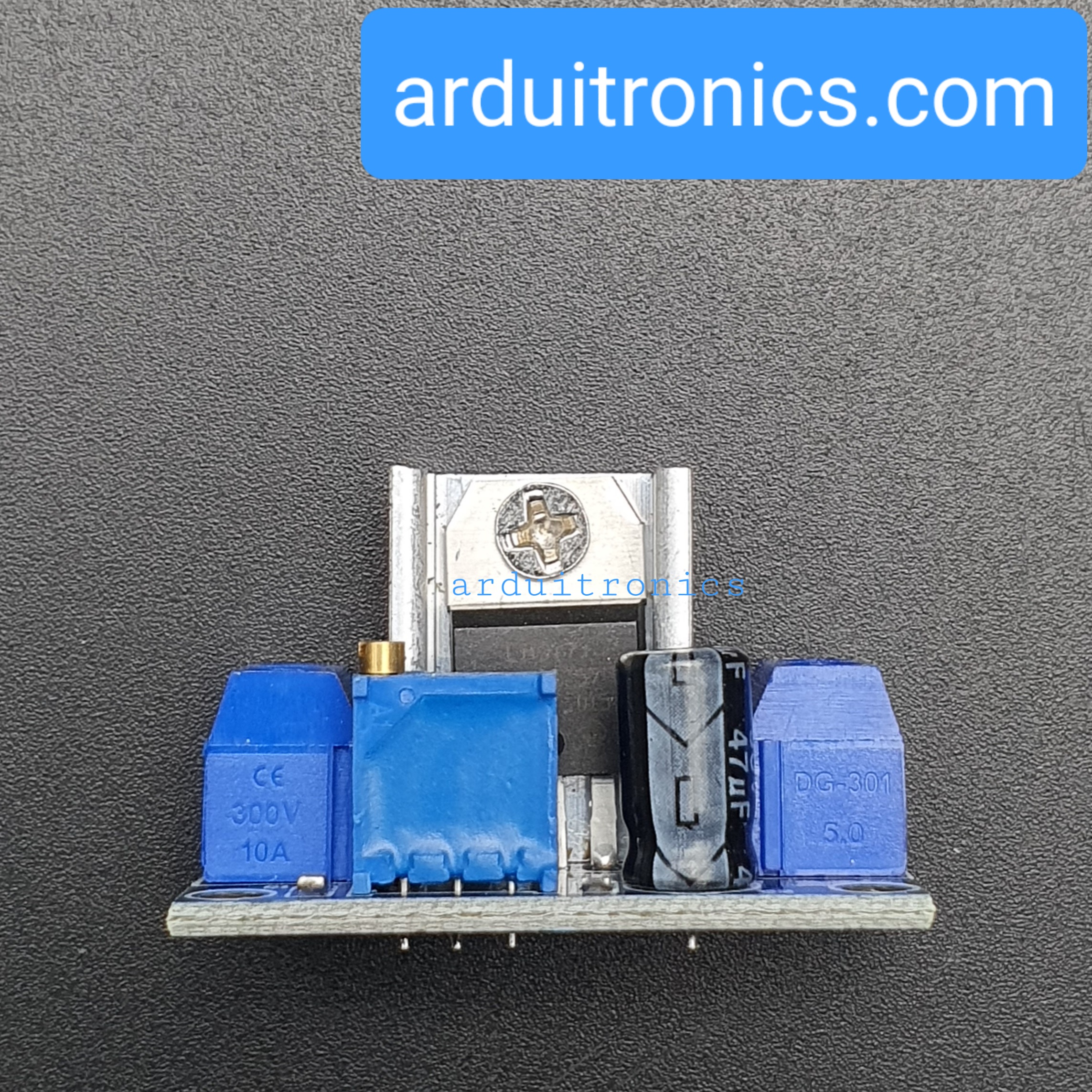 โมดูล LM317 Step Down แปลงไฟจาก 4.2-40V เป็น 1.2-37V กระแสสูงสุด 2.2A