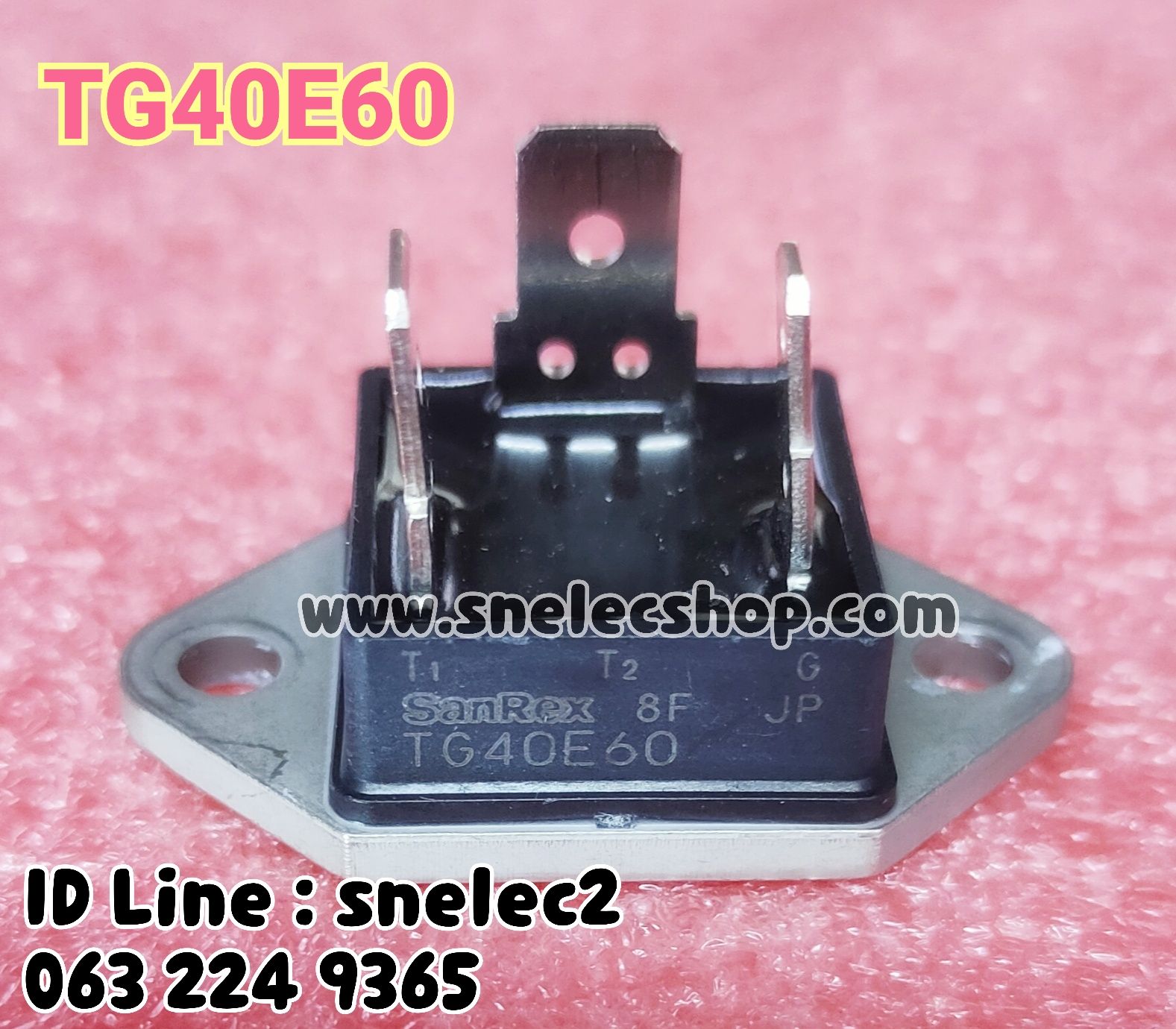 ไตรแอคเครื่องทำน้ำอุ่น TG40E60 SanRex TRIAC 40A 600V ของแท้ 100% (ของถอด)