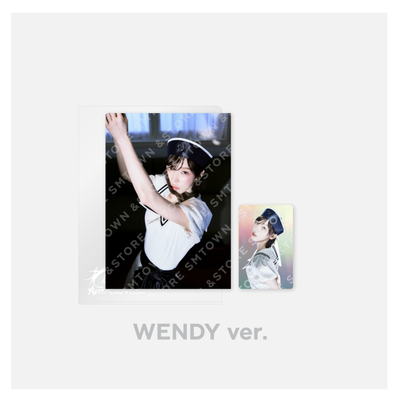 Red Velvet -Red Velvet - Cosmic MD -Postcard + Hologram Photocard แบบ wendy