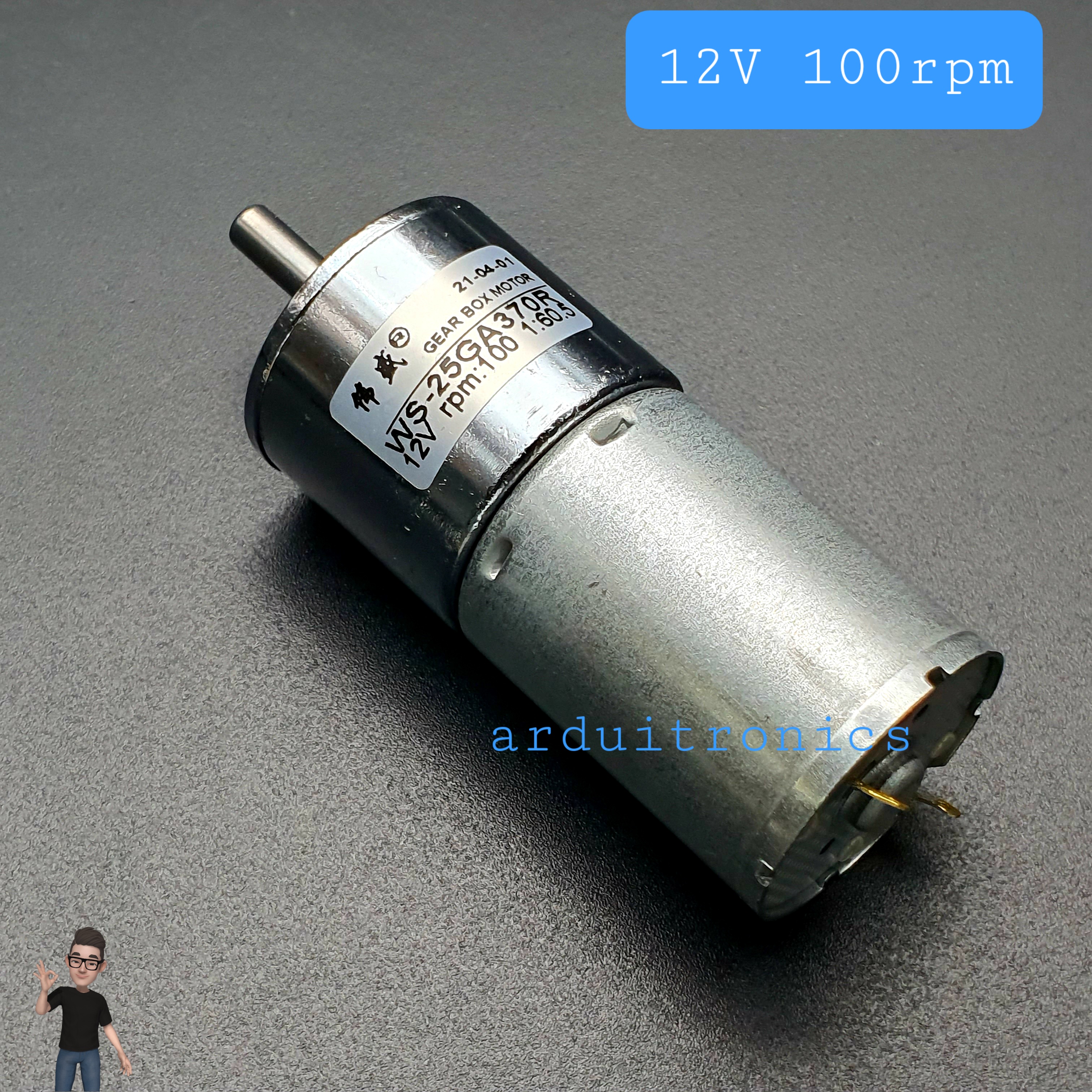 DC Motor Model 25GA370R มอเตอร์เกียร์ แกนกลาง รุ่น25 DC 12V:100RPM 25GA370R-12V-100