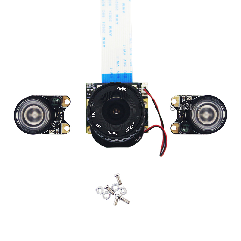 Raspberry Pi 4B/3B+ Camera 5MP 4mm Focal Length Night Vision IR-CUT Lens