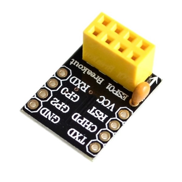 ESP8266 ESP-01 ESP-01S Adapter Breakout อะแดปเตอร์แปลงขา ESP8266 รุ่น ESP-01 พร้อมสกรีนตำแหน่งขา สำหรับทดลอง