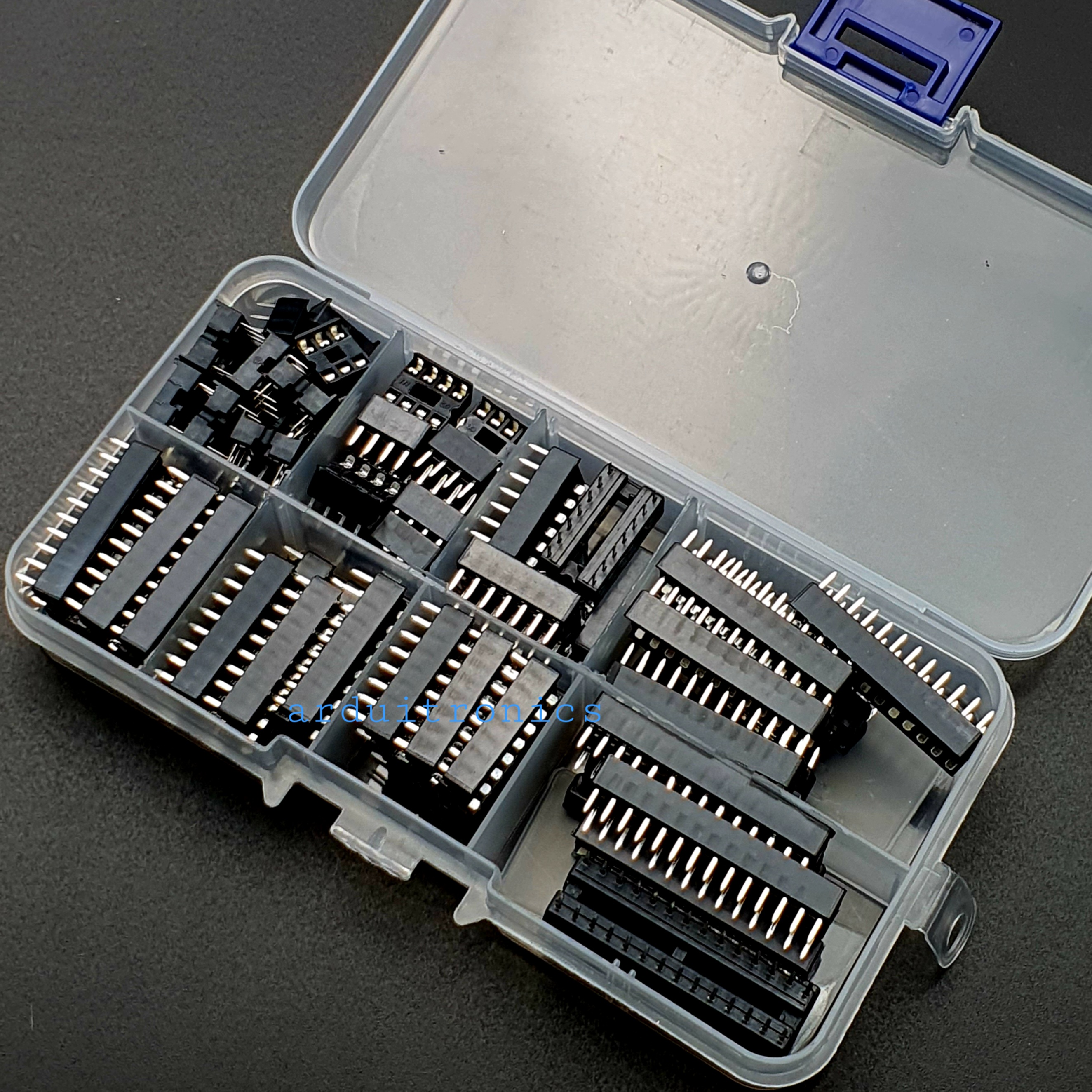 IC Socket Adapter 6P 8P 14P 16P 18P 20P 24P 28P Total 66 pcs in box