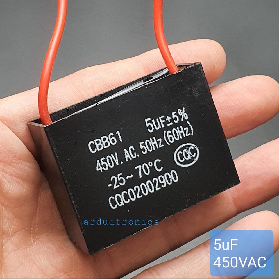 Fan Capacitors คาปาซิเตอร์พัดลม C พัดลม ตัวเก็บประจุพัดลม 450V 5 uF