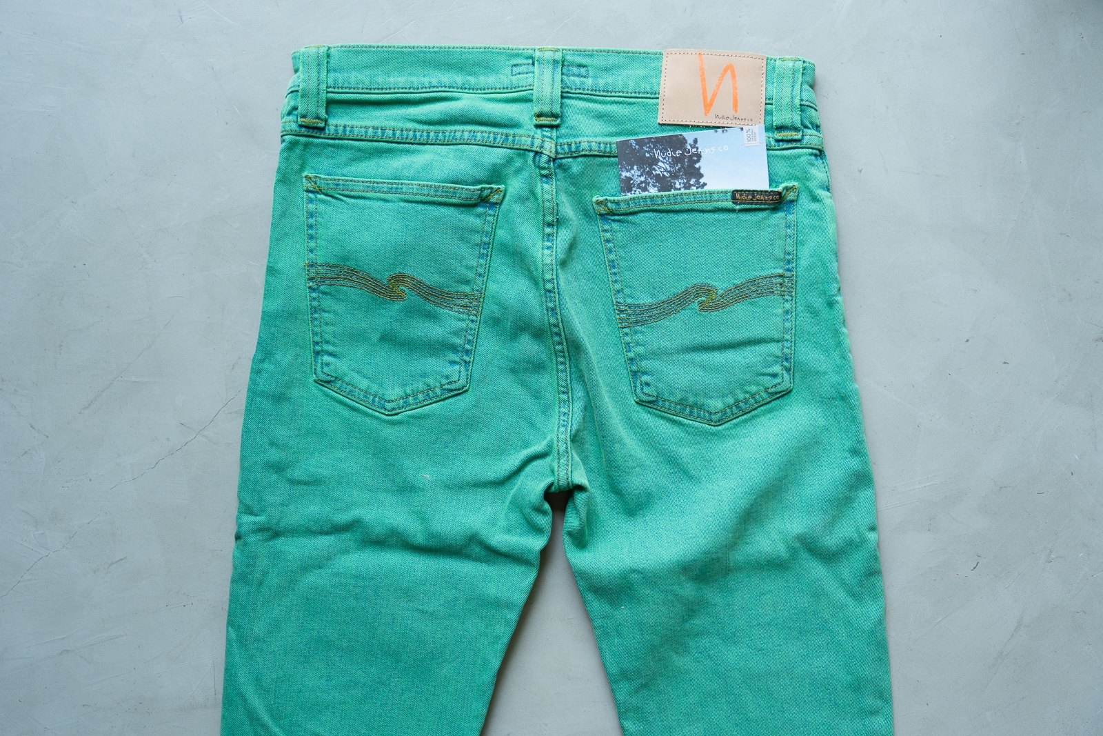 [DEFECT] High Kai Icon Green ยีนส์เขียวเอวสูง ทรงสกินนี่ Nudie Jeans ของแท้ 100%