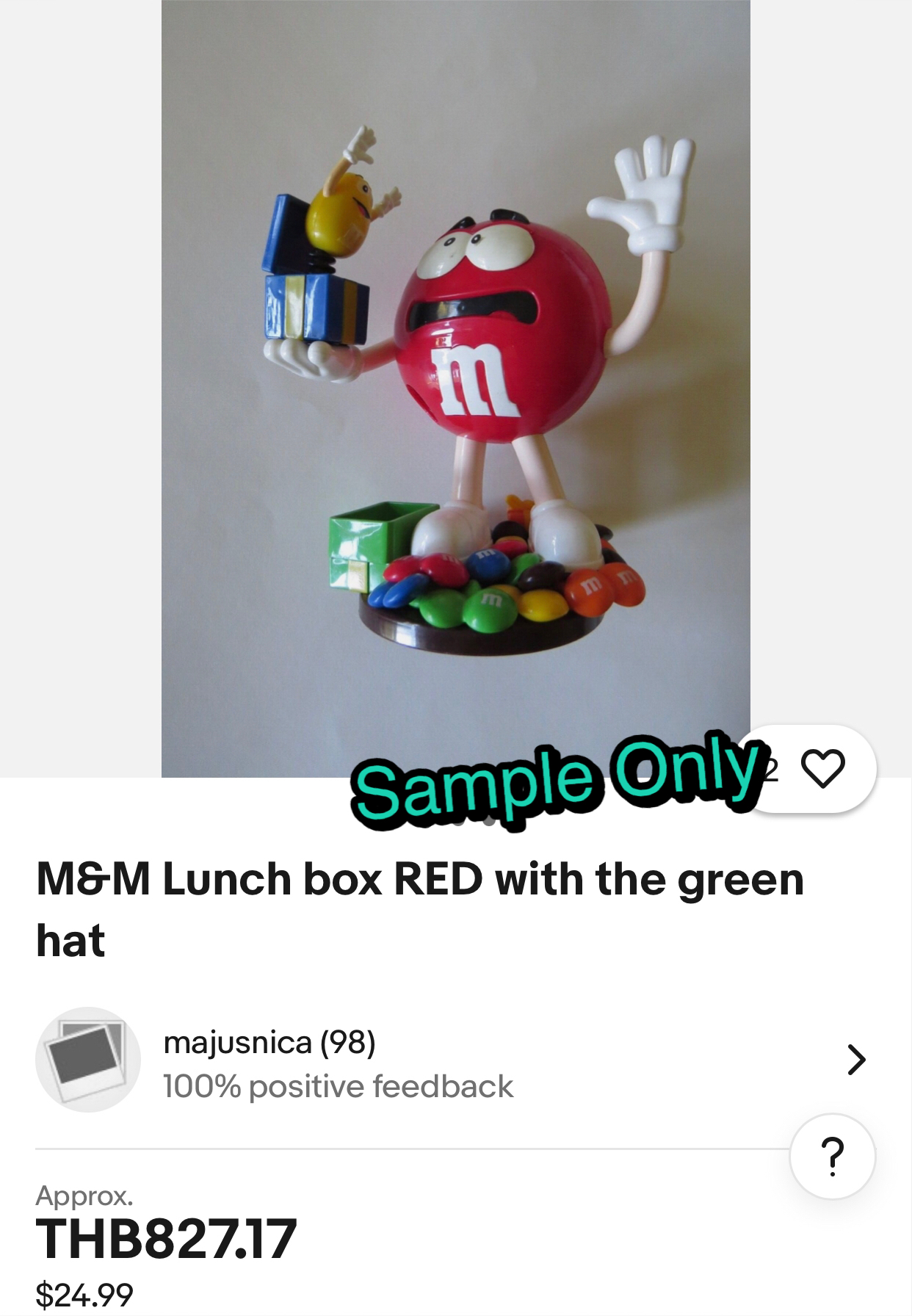 ￼โมเดล ตุ๊กตา M&M เอ็ม แอนด์ เอ็ม เปิดฝาหลังได้ แขนขยับได้ M&M Jack in the box Chocolate Candy Dispenser Toy