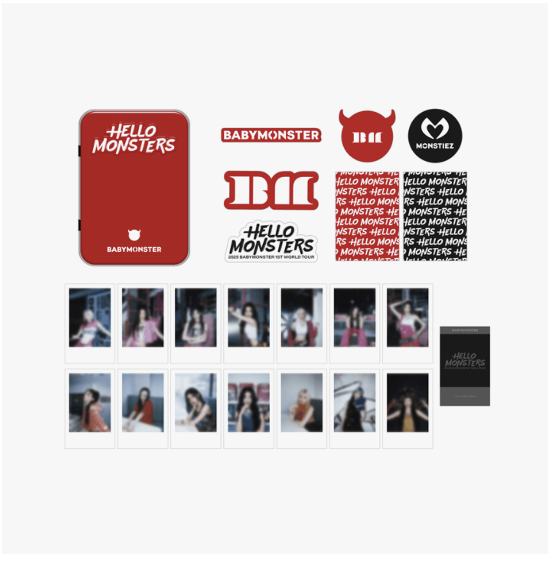 BABYMONSTER -[HELLOMONSTERS]BABYMONSTER TIN CASE + INSTANT PHOTO + STICKER SET