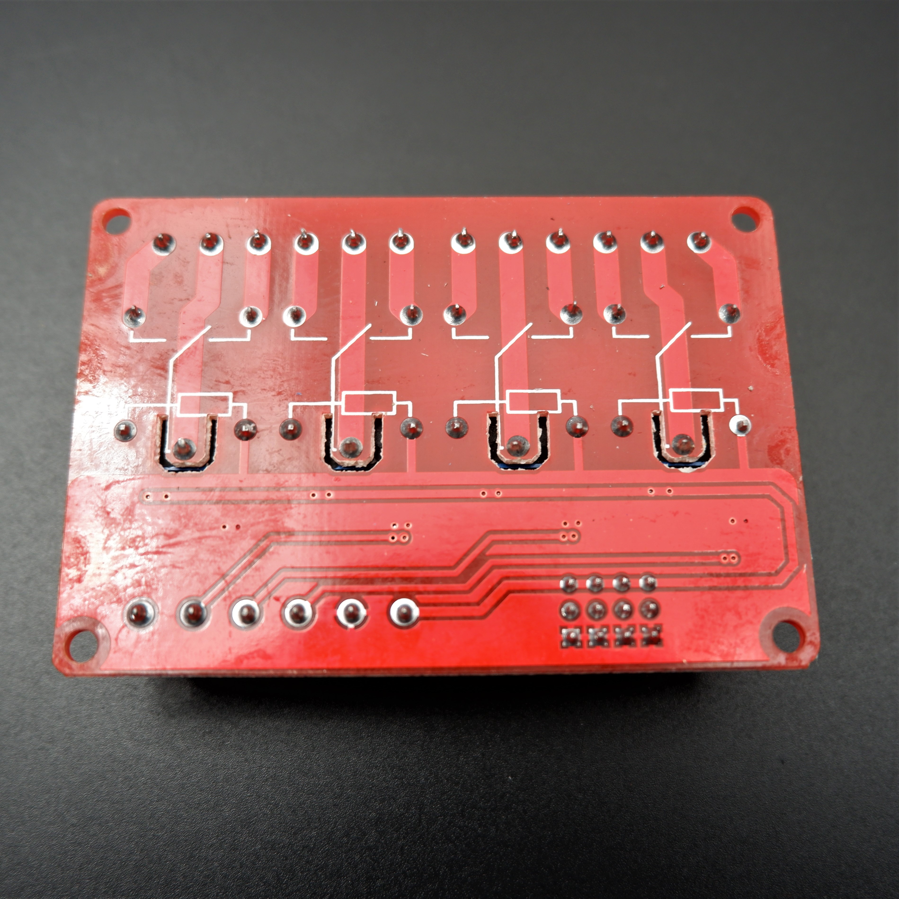 12V 4 Channel Relay High/Low Level Trigger Relay Module (Red PCB)