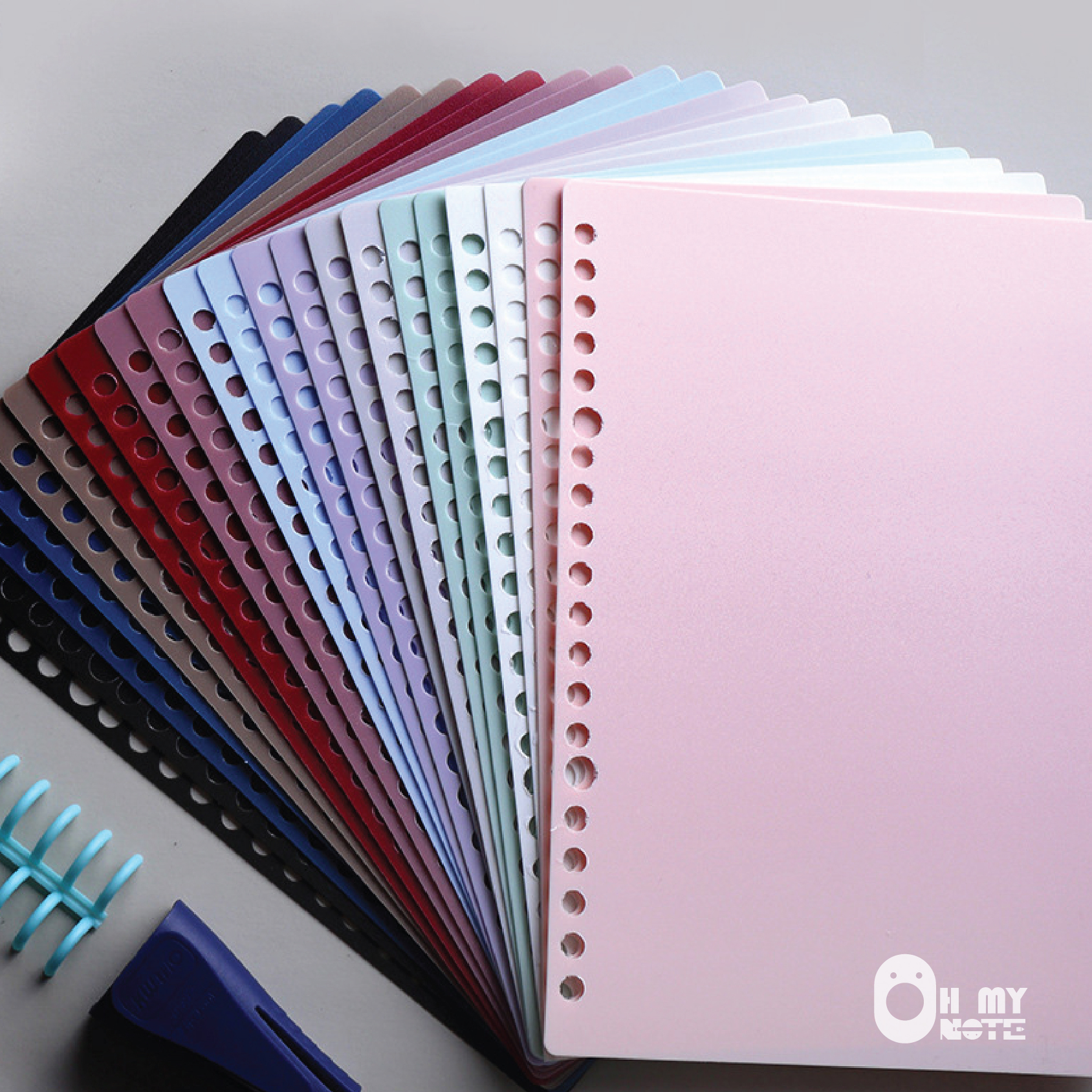 Ohmynote สันห่วงเย็บเล่ม สีใส ใส่ง่าย สะดวกมากๆ