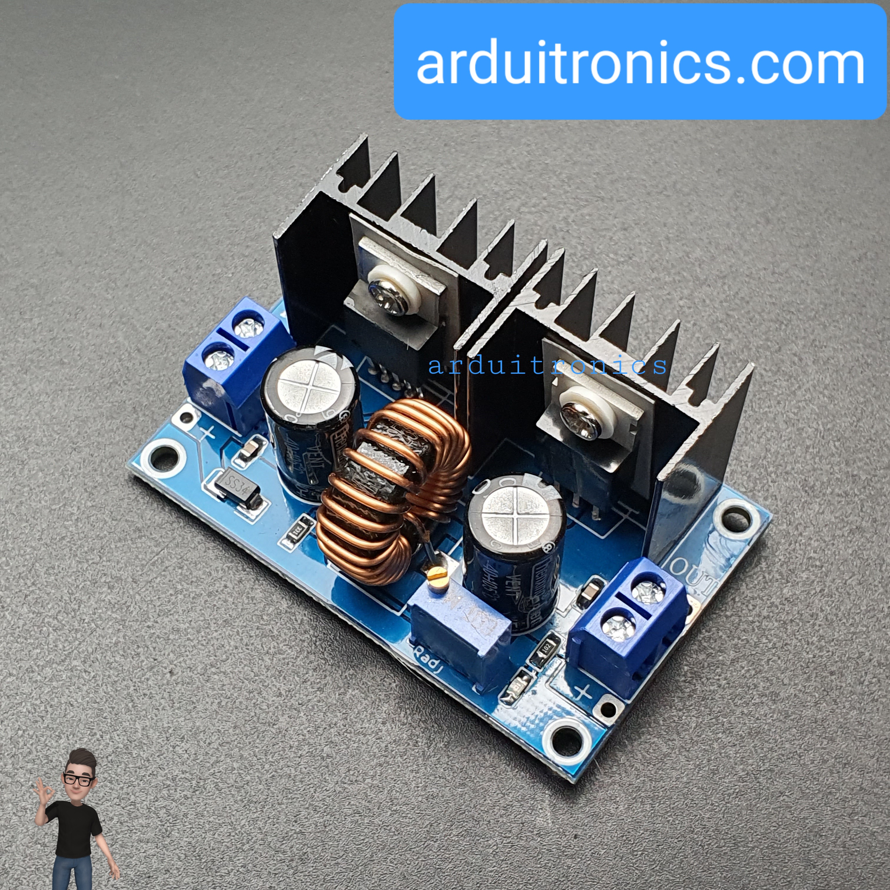 XL4016E1 DC-DC buck module high-power DC step down 8A โมดูลเรกูเลต แปลงไฟจาก 4-38V เป็น 1.25-36V กระแสสูงสุด 8A