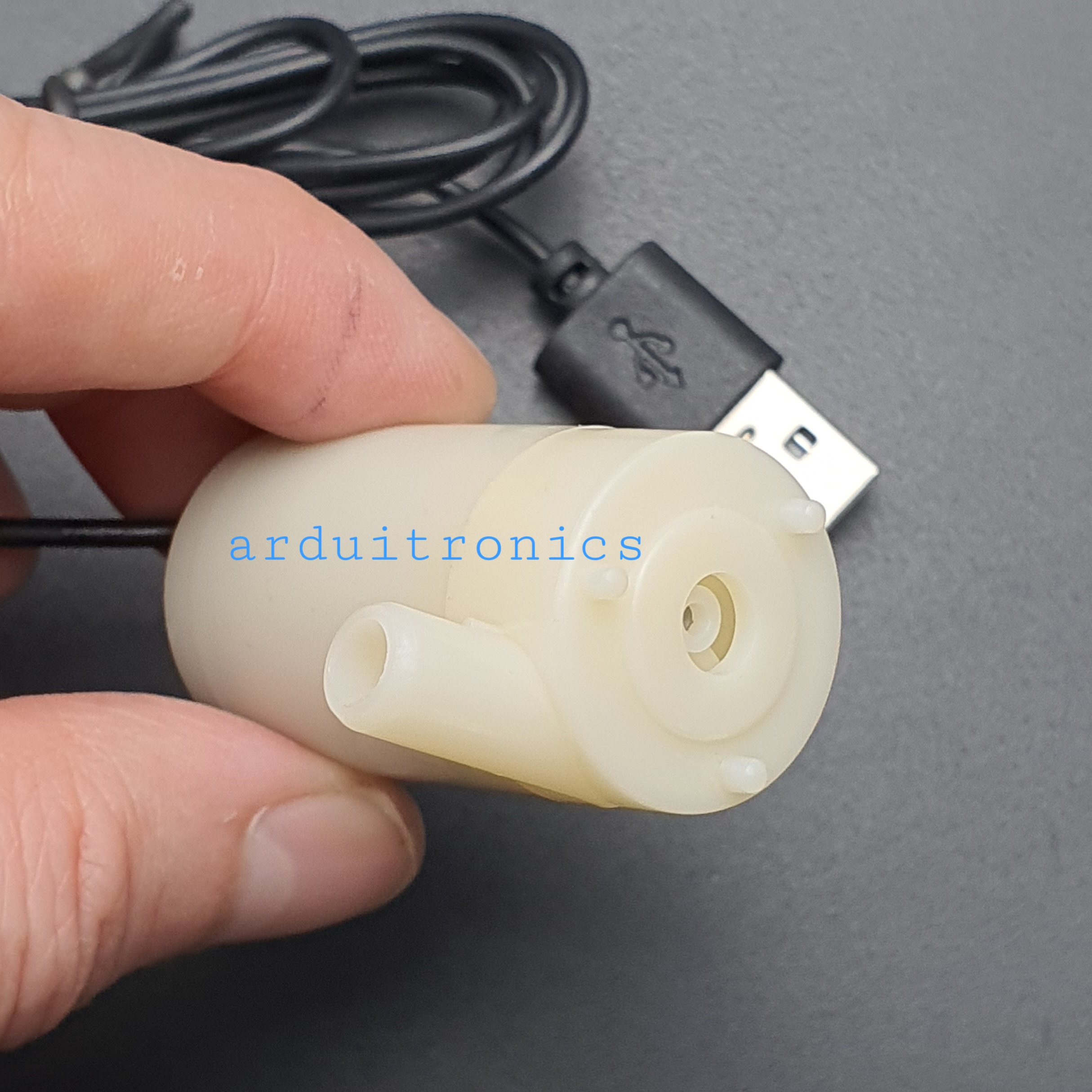 Mini DC Water Pump (DC 3V-5V) ปั๊มน้ำ USB ขนาดเล็ก 3-5V สีขาว แนวนอน