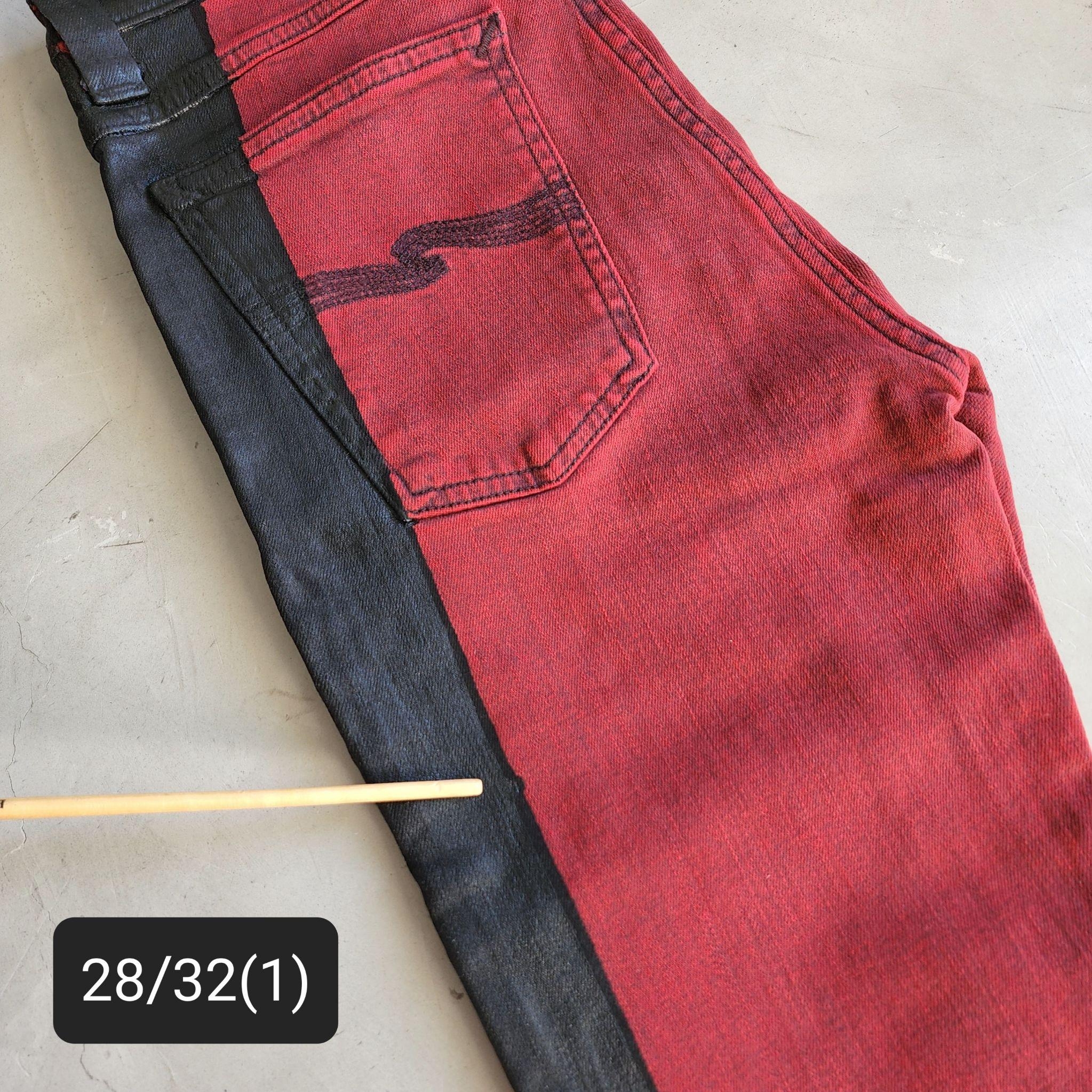 [DEFECT] High Kai Org. Black Stripe ยีนส์สกินนี่เอวสูง Nudie Jeans ของแท้ 100%