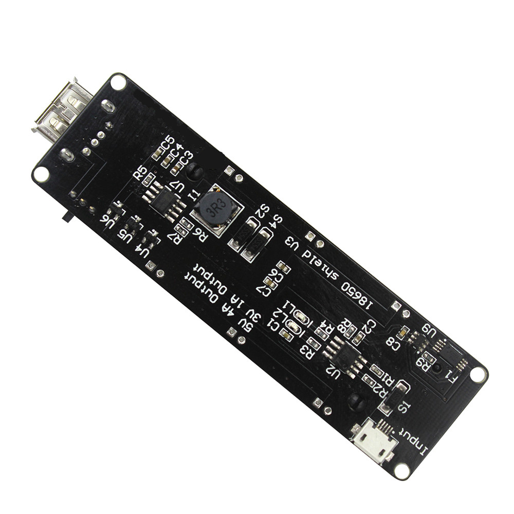 โมดูลชาร์จแบตเตอรี่ 18650 พร้อมช่องจ่ายไฟ USB Battery Shield V3 สำหรับ Raspberry Pi WEMOS Arduino ESP8266