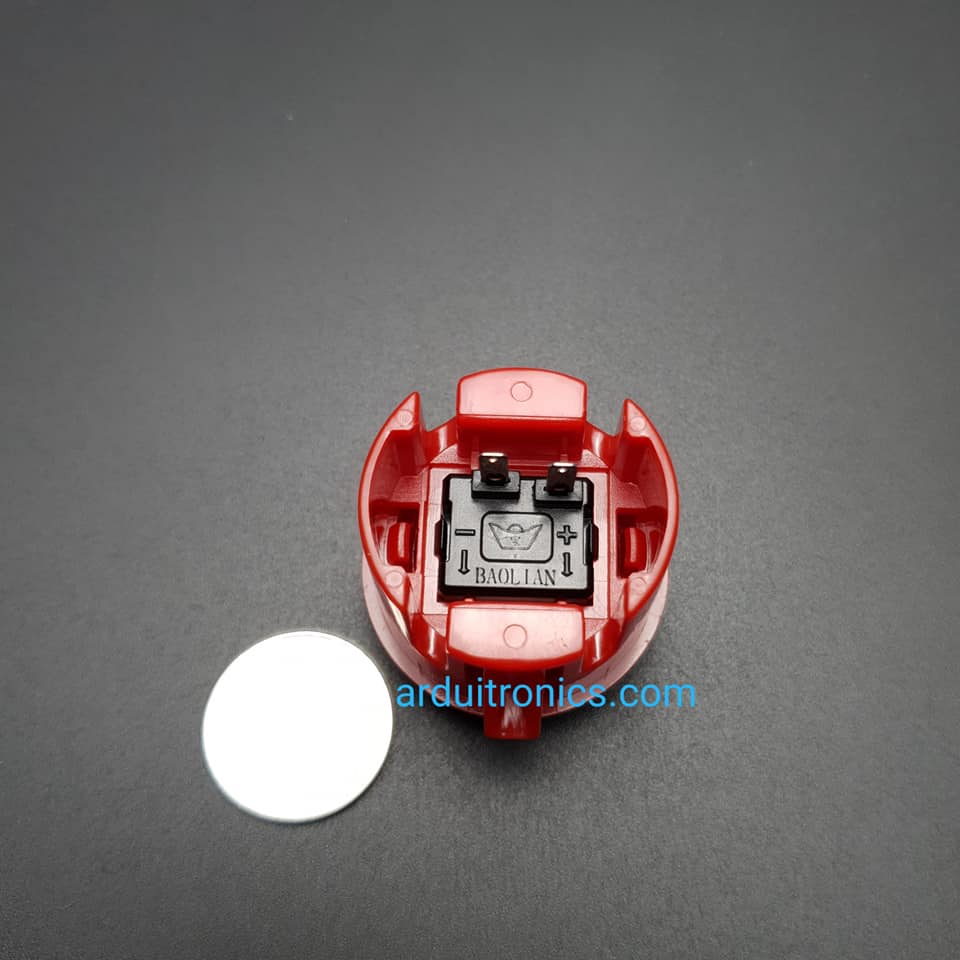 Arcade Button Red (สีแดง แบบฐานสูง) ปุ่มกดตู้เกม สวิตช์ปุ่มกดติดปล่อยดับ สีแดง