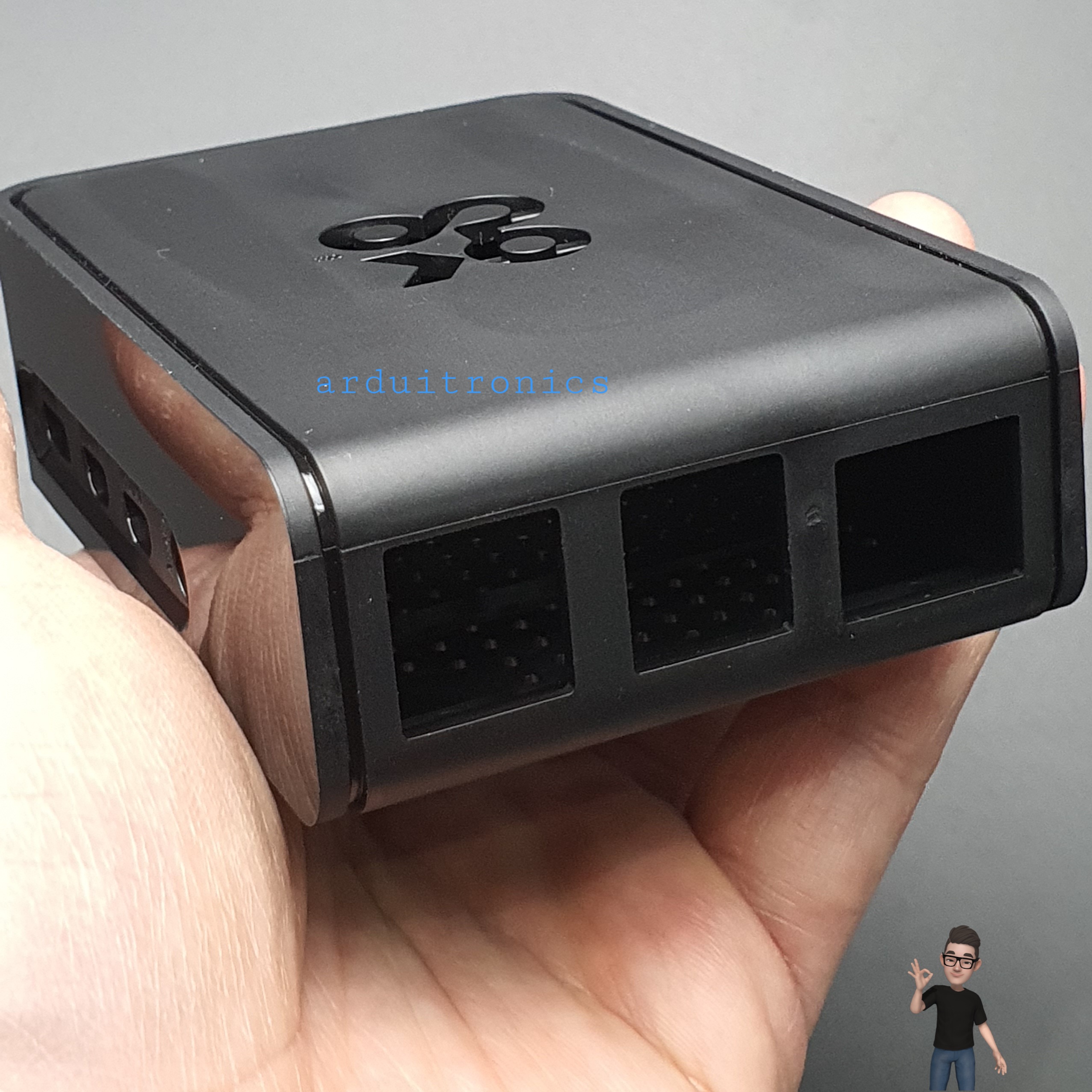 Official Case for Raspberry Pi 4ฺB ฺBlack - แบบฝาเลื่อน (สีดำ)