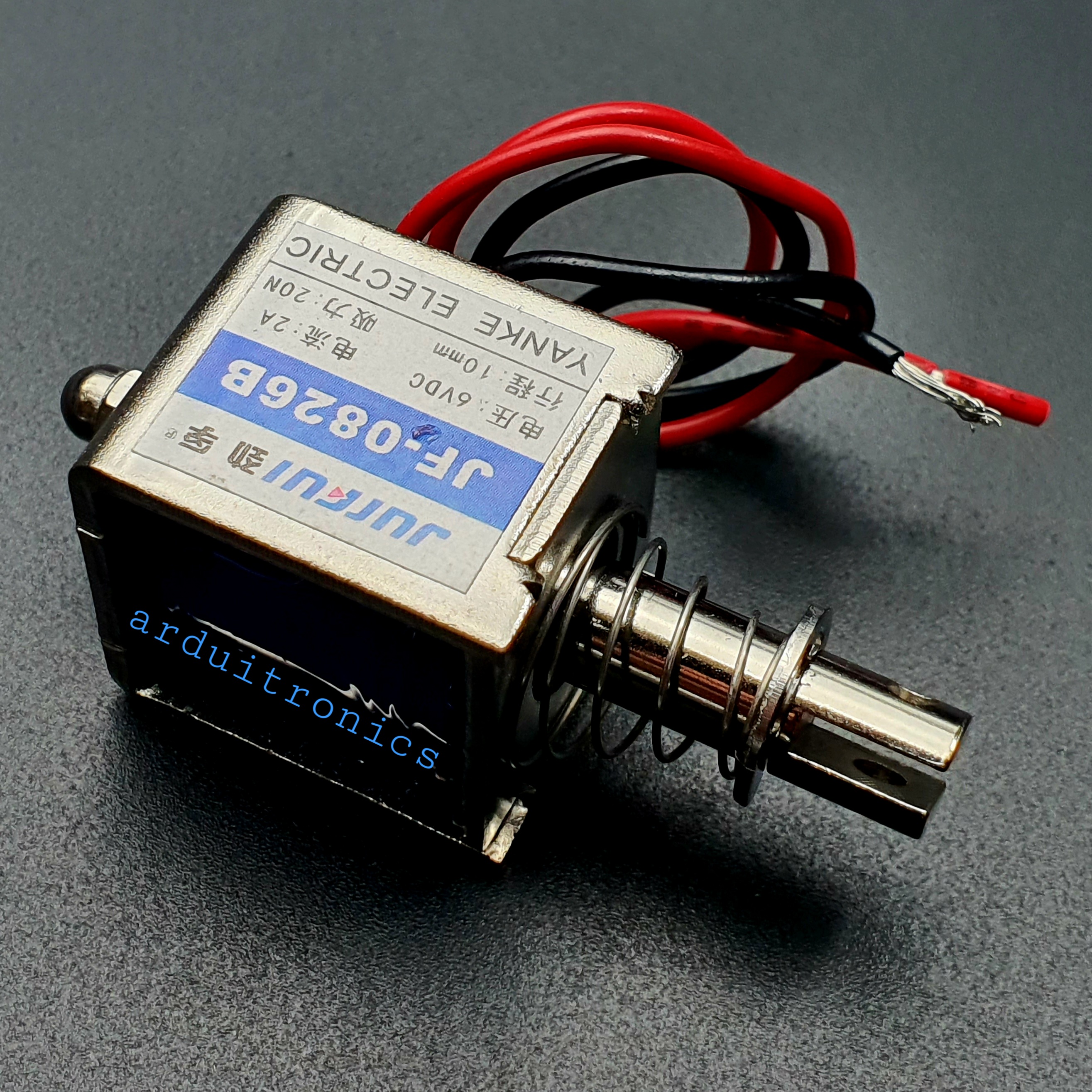 กลอนไฟฟ้า กลอนประตูไฟฟ้า JF-0826B 6V / 2A รีเซ็ต 10mm Push Pull Type Open Frame Solenoid แม่เหล็กไฟฟ้าโซลินอยด์แม่เหล็กไฟฟ้า