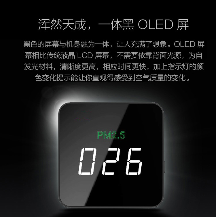 Laser Detector PM2.5 Portable Air Quality Monitor Pocket Size (75x75x46mm)