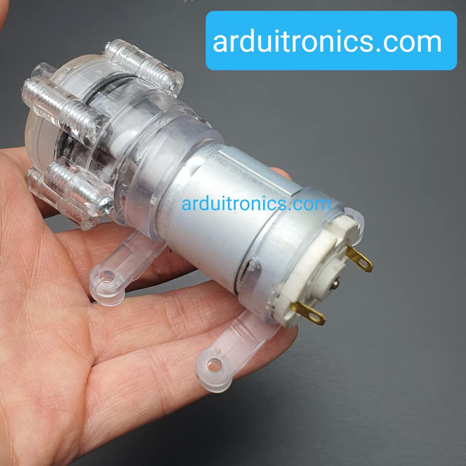 R385 Diaphragm Pump 12VDC (1.8L/min) - ไดอะแฟรมปั๊มน้ำ (สีใส)