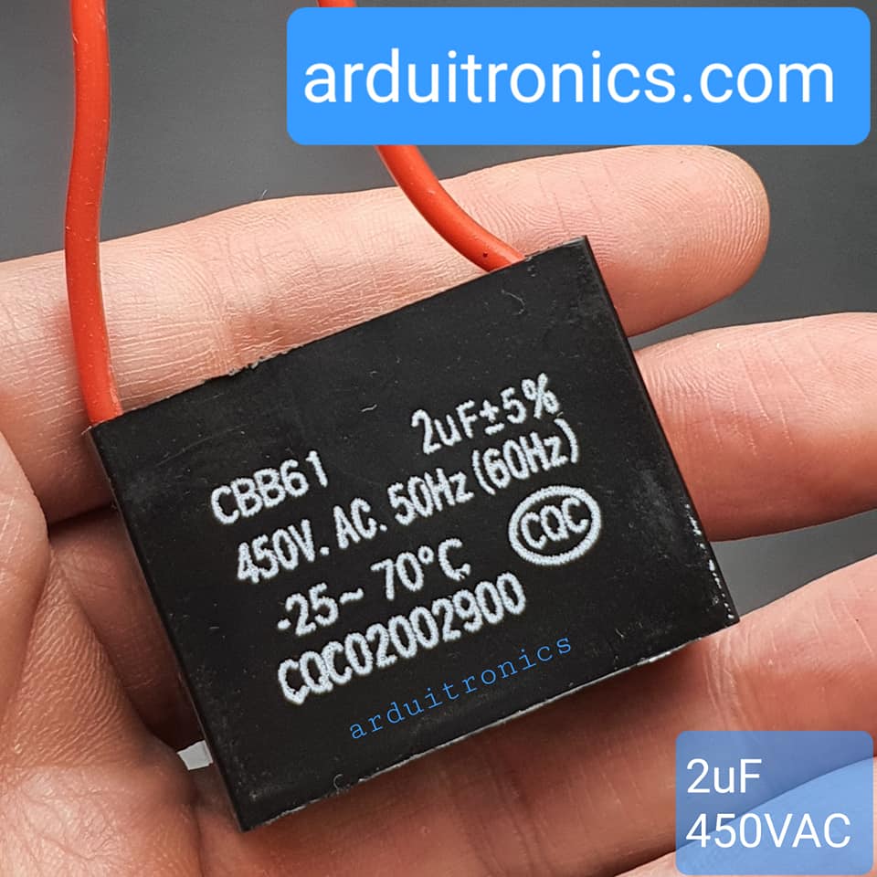 Fan Capacitors คาปาซิเตอร์พัดลม C พัดลม ตัวเก็บประจุพัดลม 450V 2 uF